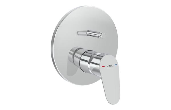 VitrA Flow Round Wall Mounted Bath Mixer Valve - Chrome